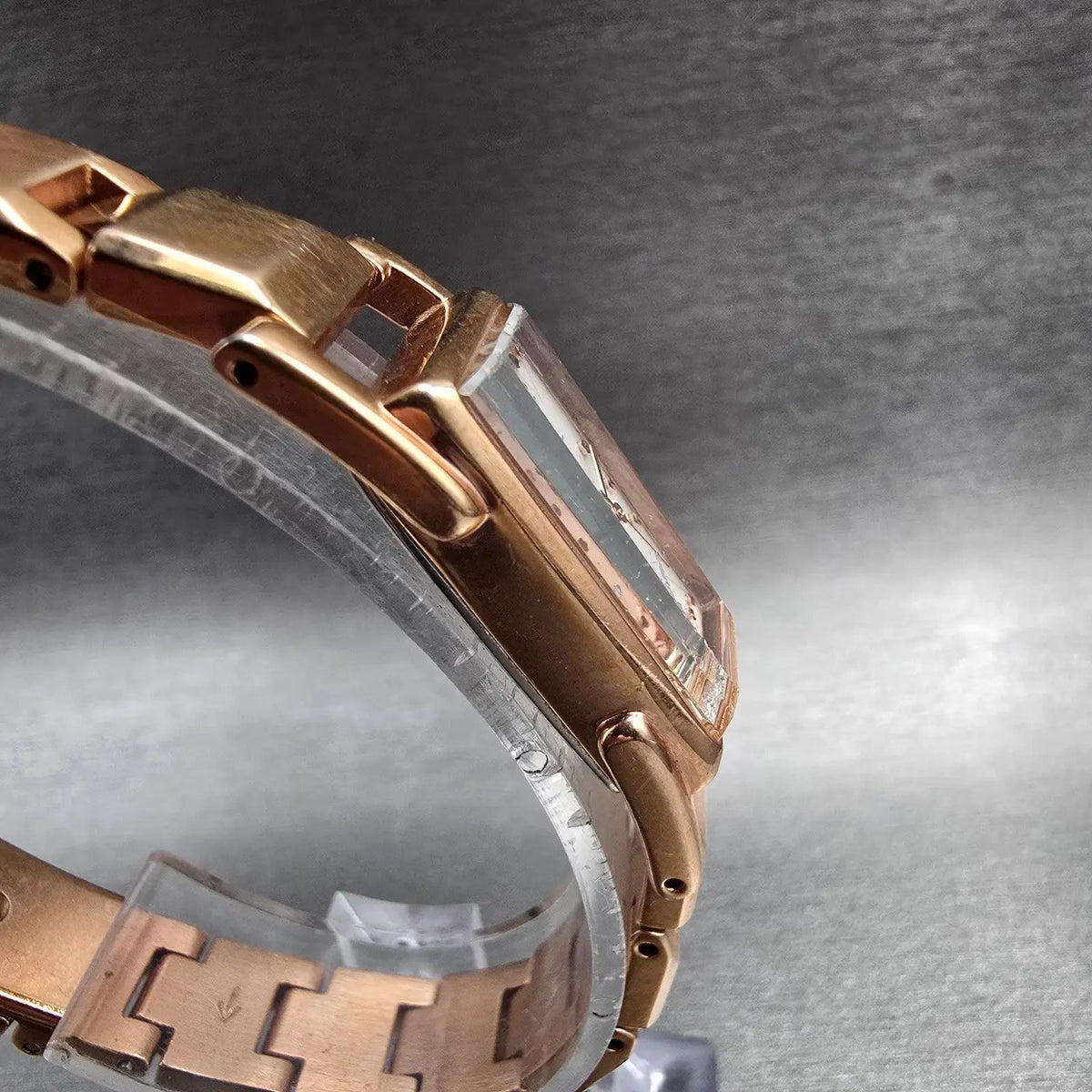 Seiko Wired Watch Women 17mm MOP Dial Rose Gold Rectangle 1N01-0JZ0 New Battery3