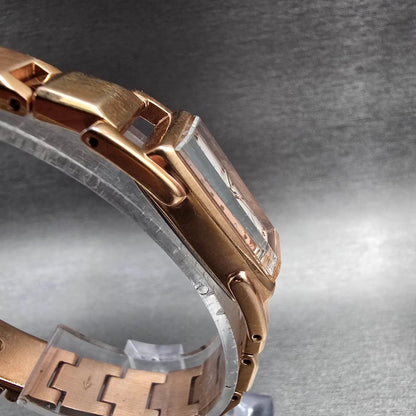 Seiko Wired Watch Women 17mm MOP Dial Rose Gold Rectangle 1N01-0JZ0 New Battery3