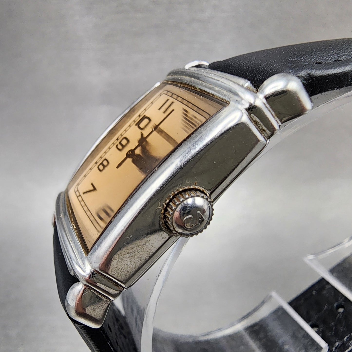 Emporio Armani Tank Watch Women 24mm Cream Dial Steel Rectangle AR0204 NewBat12