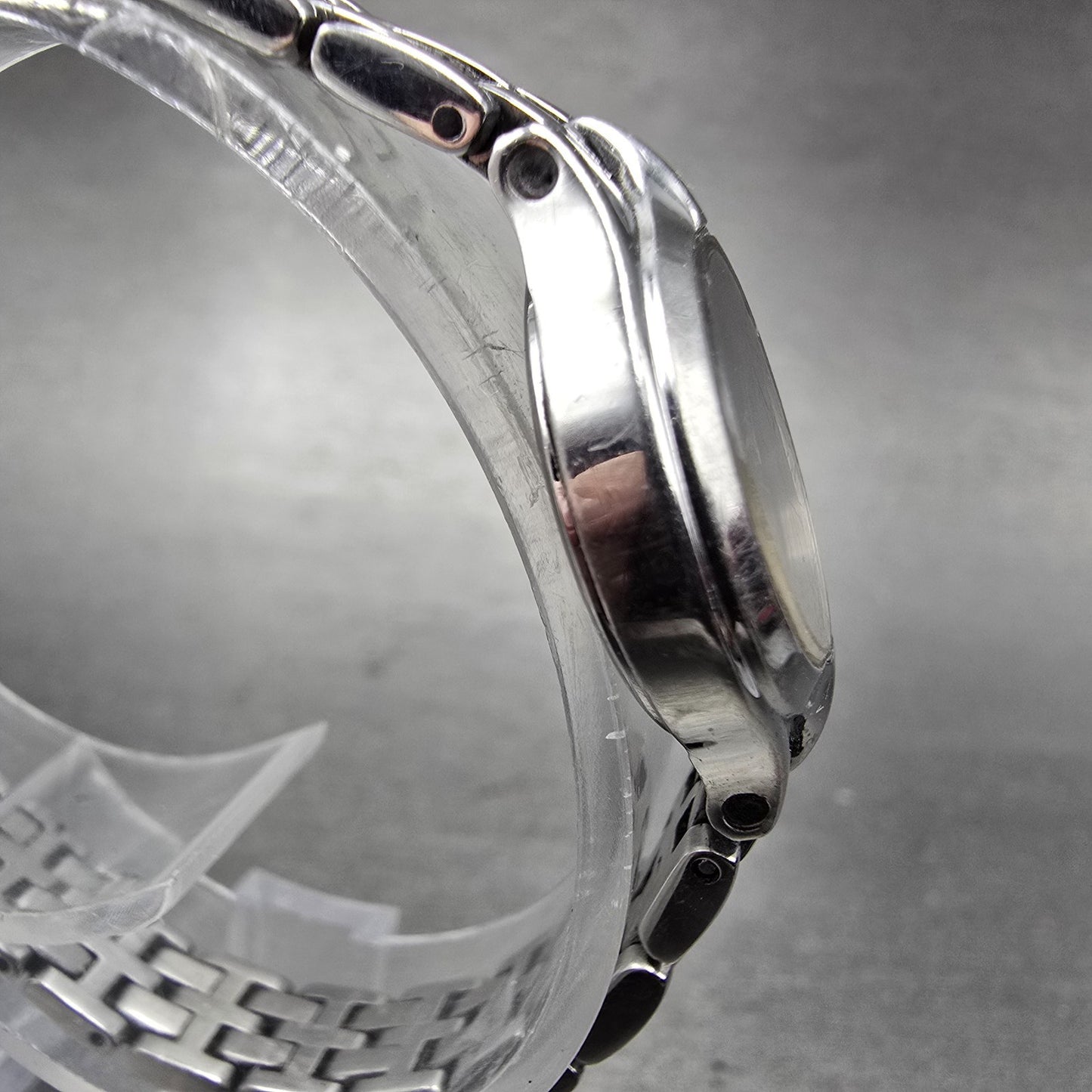 Citizen Eco-Drive Watch Women 21mm Black Dial Silver Tone B023-S057647 Runs3