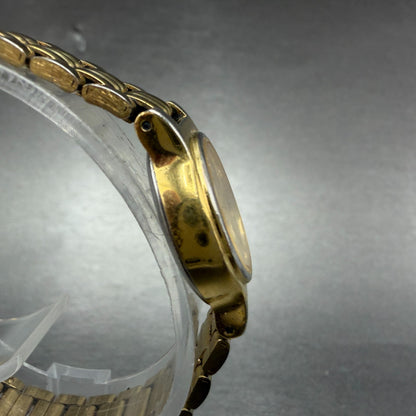 Seiko Watch Women 19mm Cream Dial Gold Tone Round Vintage V401-0988 New Battery4