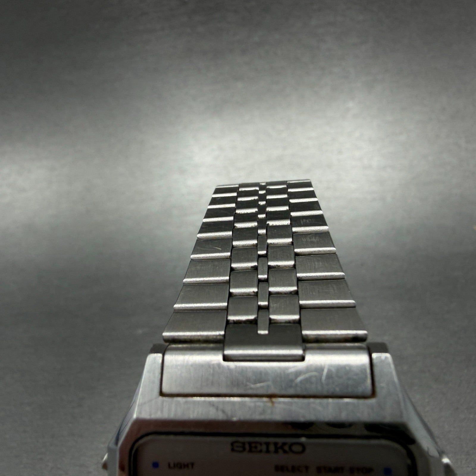 Seiko Digital Watch Men 33mm LCD Silver Tone Alarm Chrono A914-5A09 PARTS5