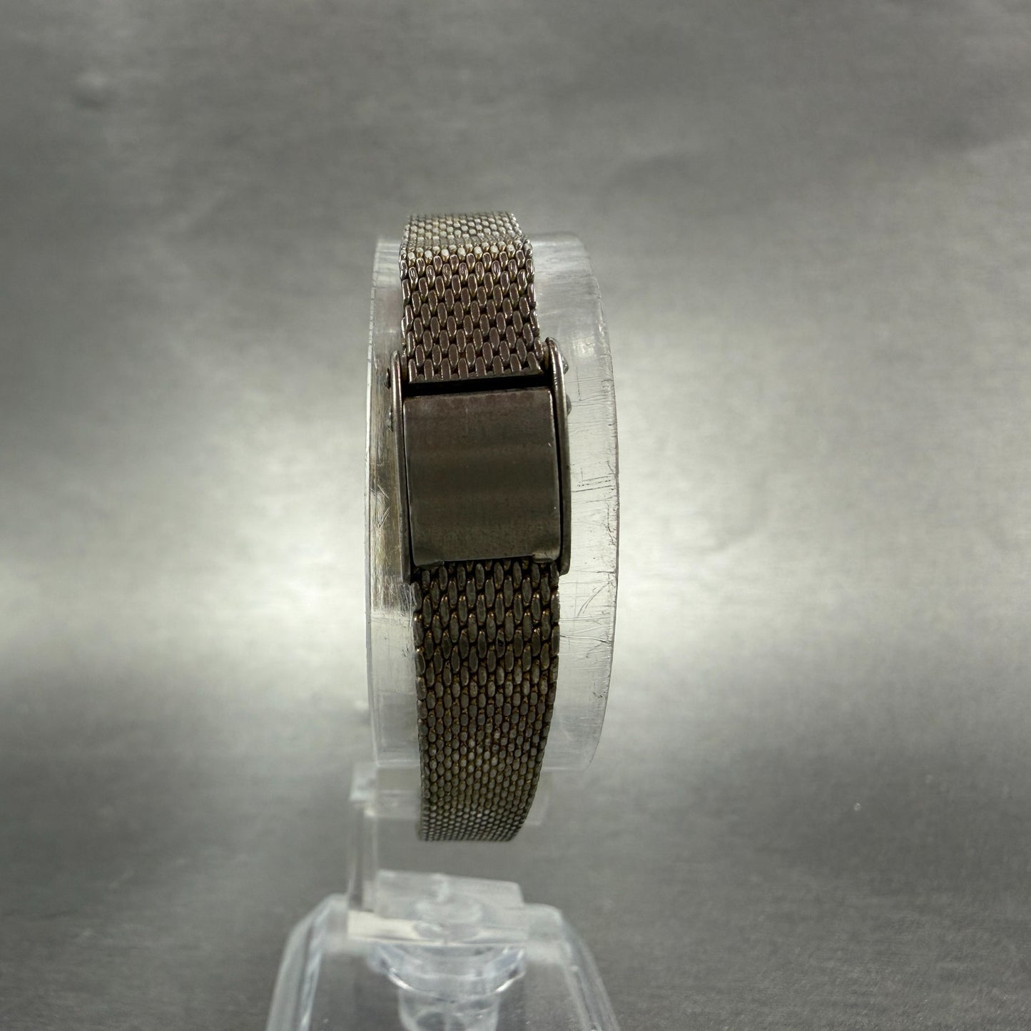 Seiko Angle Watch Women 15mm Silver Dial Gold Plated Manal Wind Runs 29001 VTG7