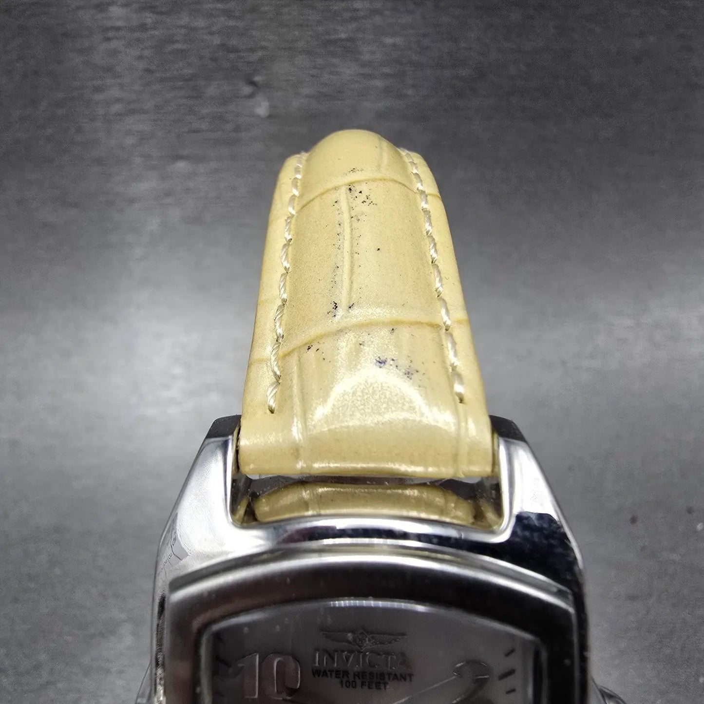 Invicta Lupha Watch Women 29mm MOP Dial Silver Tone Rectangle 0441 New BatteryKL4