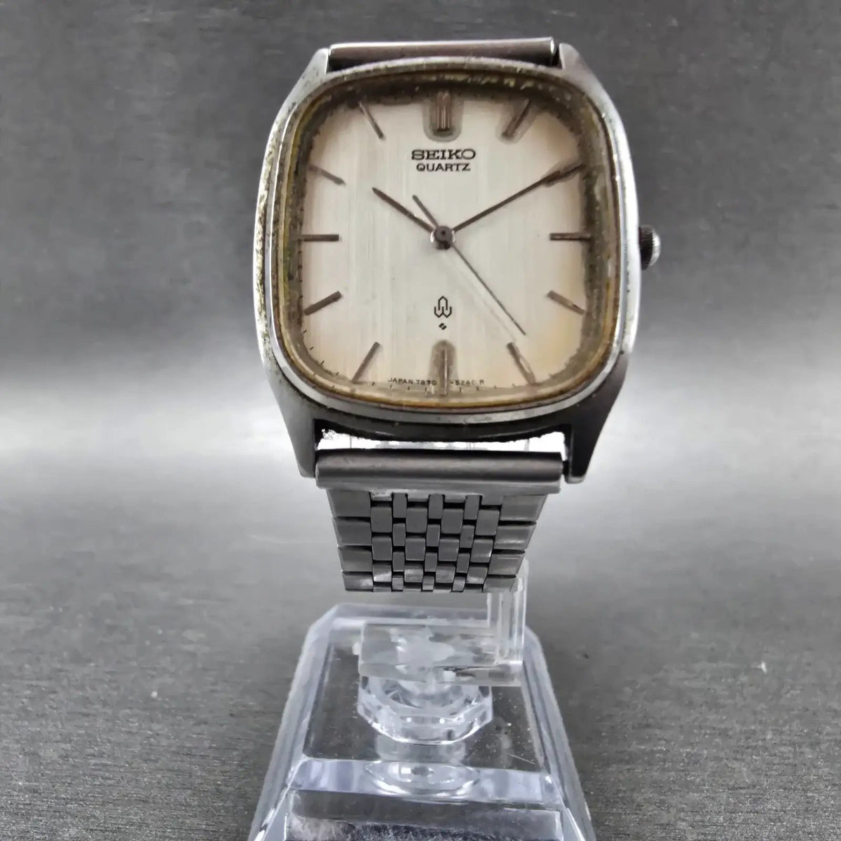 Seiko Watch Men 30mm White Dial Silver Tone Oval 7830-5210 JDM PARTS6