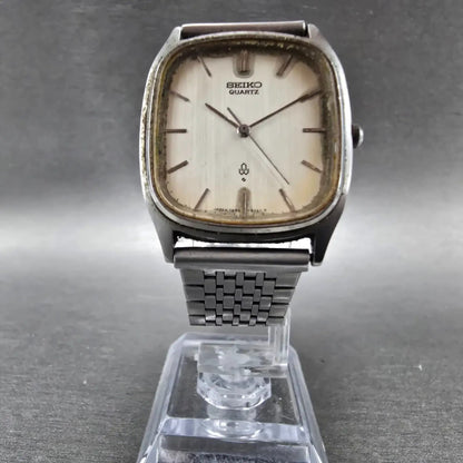 Seiko Watch Men 30mm White Dial Silver Tone Oval 7830-5210 JDM PARTS6