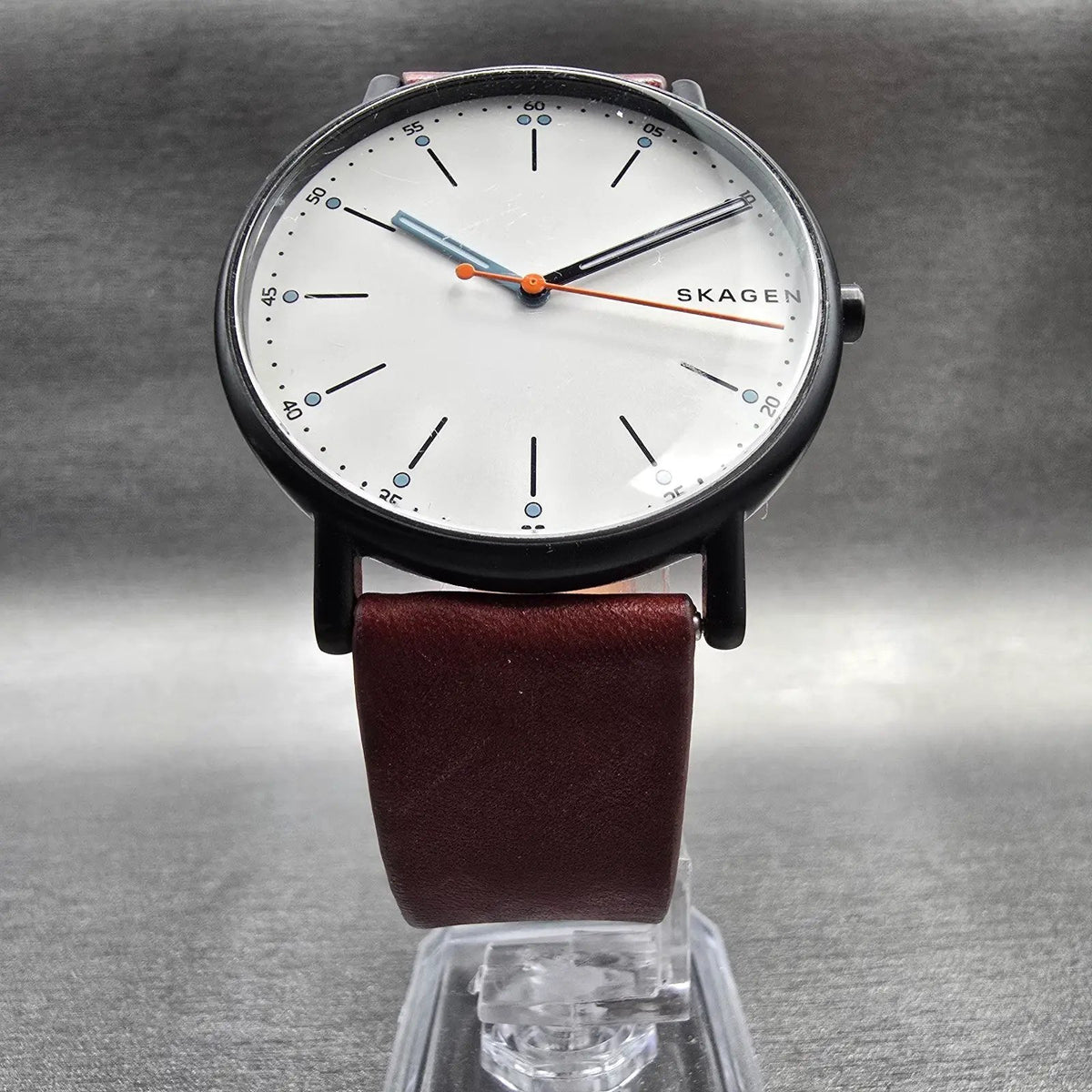 Skagen Signatur Watch Men 40mm White Dial Black Tone Round SKW6374 New Battery5