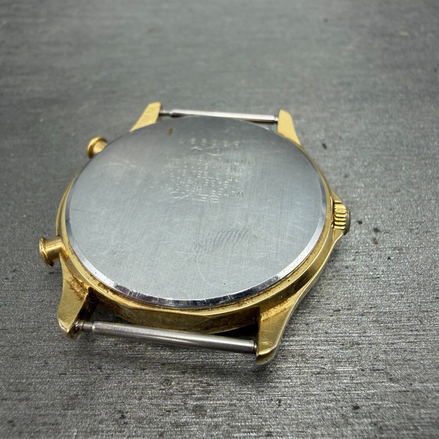 Seiko Equipment For Protentional Watch Men 35mm White Dial Gold Tone PARTS VTG10