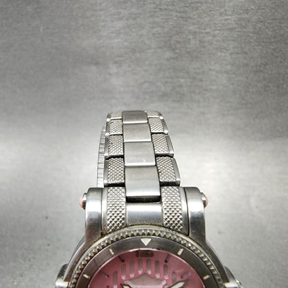 Bulova Harley Davidson Watch Women 28mm Pink Dial Silver Tone 76L144 New Battery4