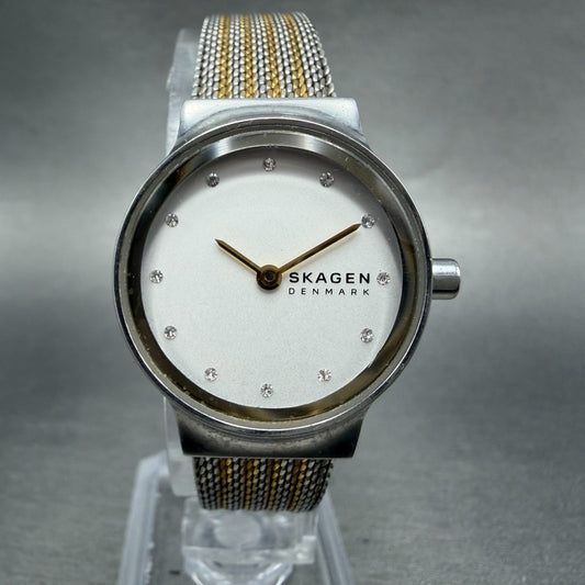Skagen Freja Watch Women 26mm White Dial Two Tone Round SKW2698 New Battery0