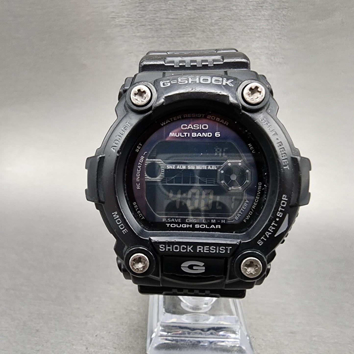 Casio GShock GW7900B Watch Men 48mm Black Tone Alarm Chrono Solar Tide0