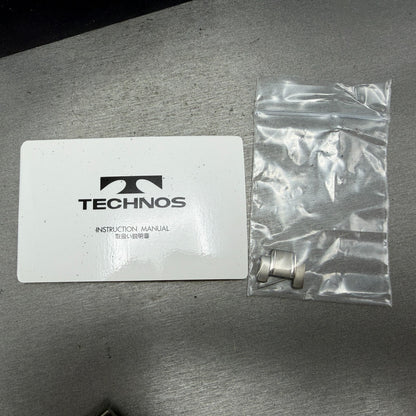 Technos Watch Men 37mm Silver Dial Titanium Round T-1079 New Battery W/box13