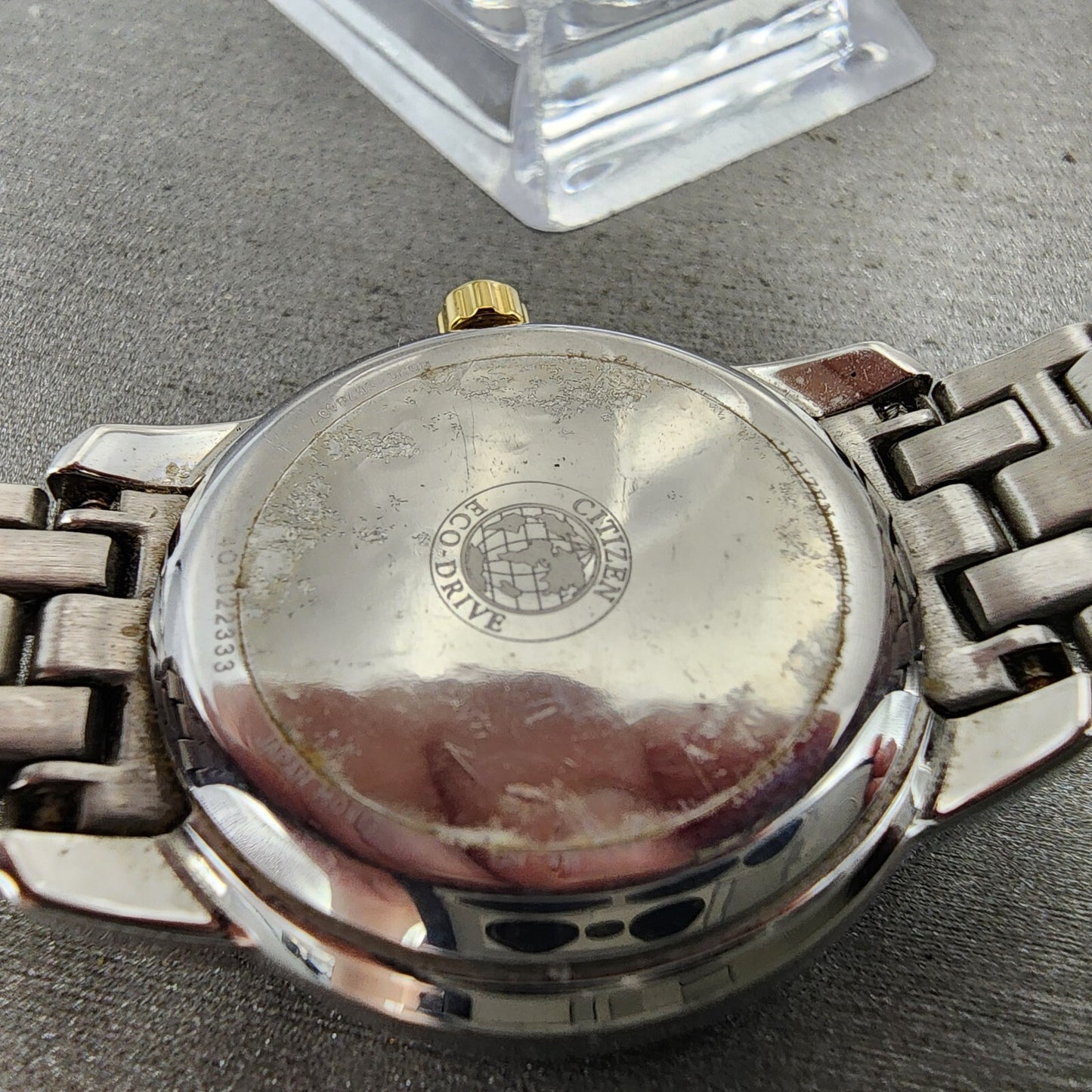 Citizen Eco-Drive Watch Women 32mm MOP Dial Two Tone Daydate Round 8635 Runs