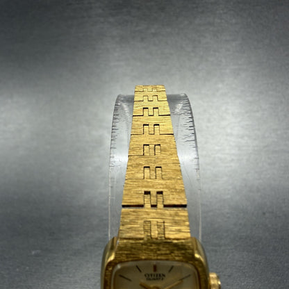 Citizen CQ Watch Women 17mm Champagne Dial Gold Tone 3220-893417 New Battery4