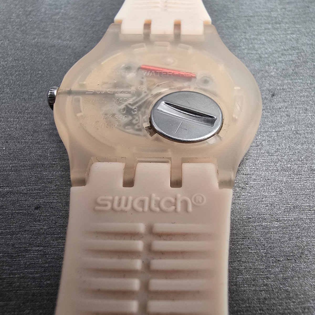 Swatch Rose Rebel Watch Men 41mm Pink Dial Pink Tone Daydate SUOT700 New Batt CH13