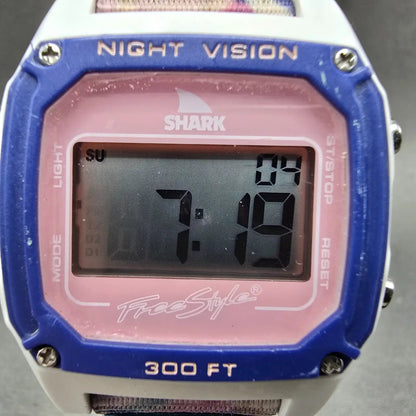 Freestyle Shark Watch Men 38mm Pink White Purple Alarm Chrono Daydate Works1