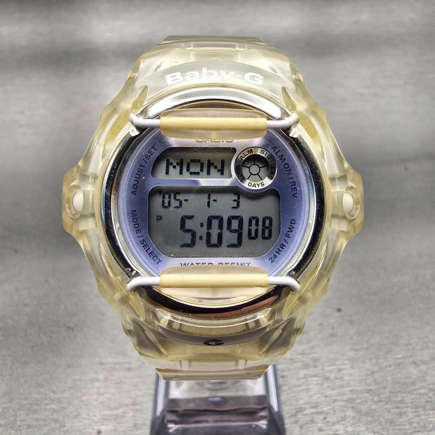 Casio Baby-G BG-169R Watch Women 43mm Blue Clear Chronograph Alarm New Battery l1