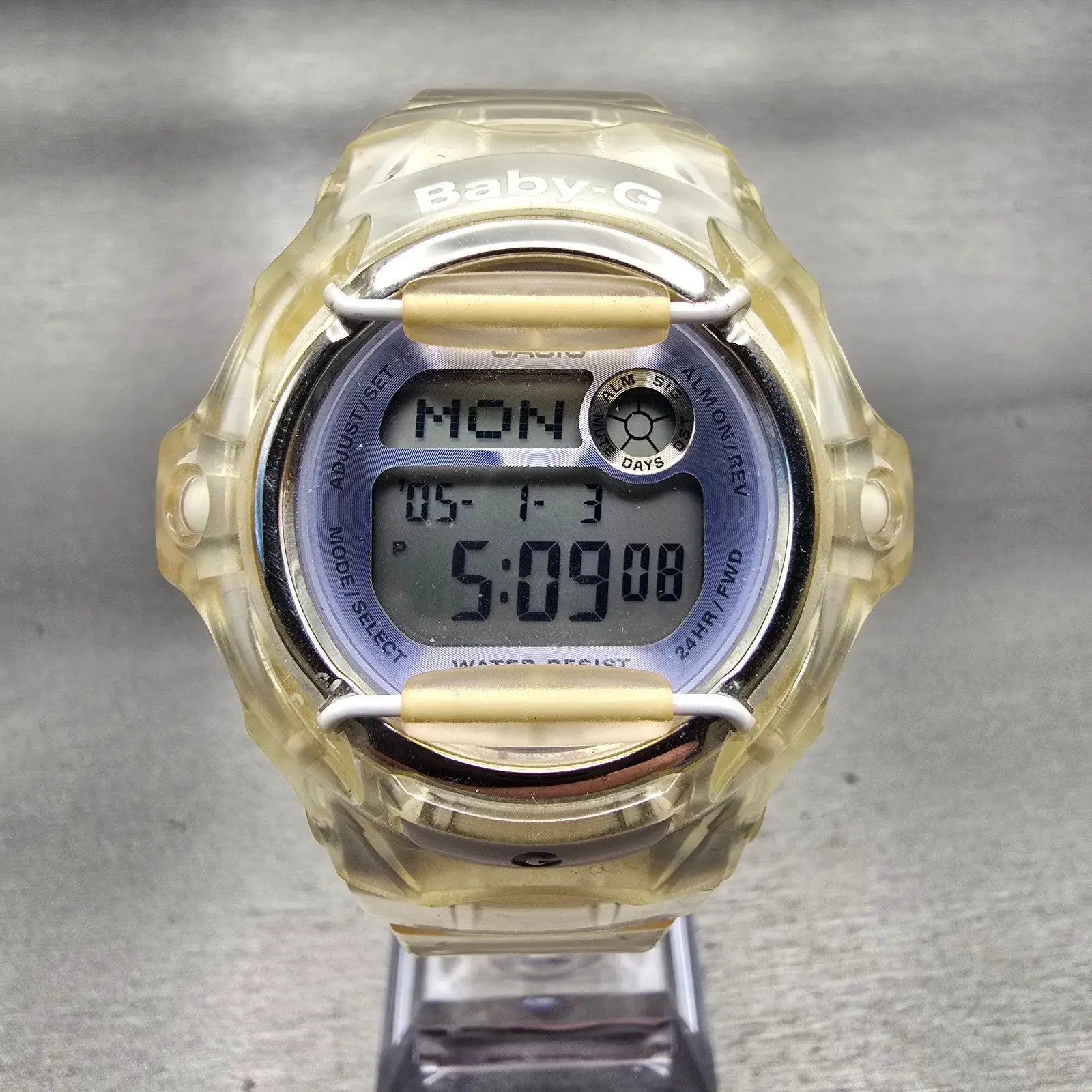 Casio Baby-G BG-169R Watch Women 43mm Blue Clear Chronograph Alarm New Battery l1