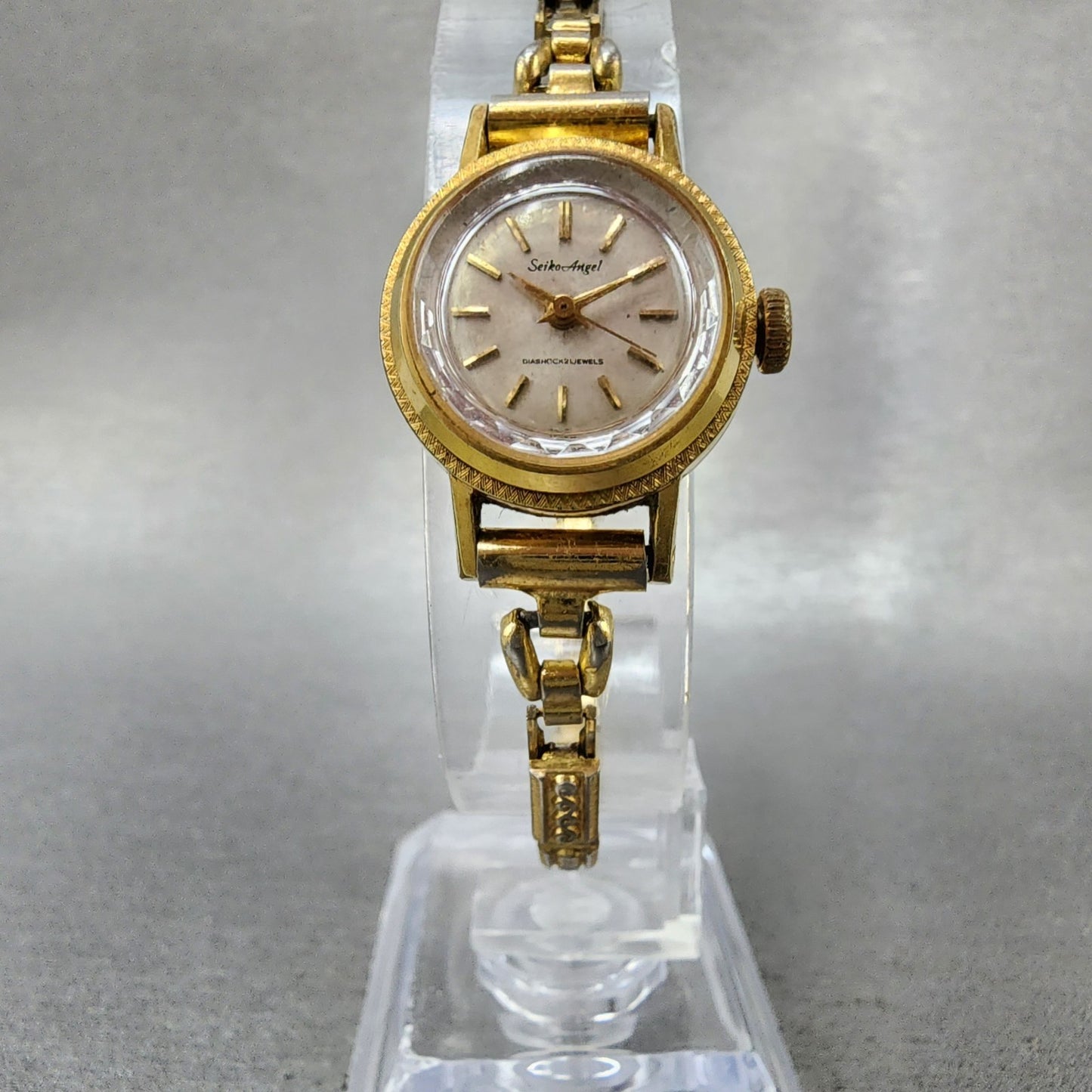 Seiko Angel Watch Women 20mm Cream Dial Gold Plated Manual Wind 10040090 Runs5
