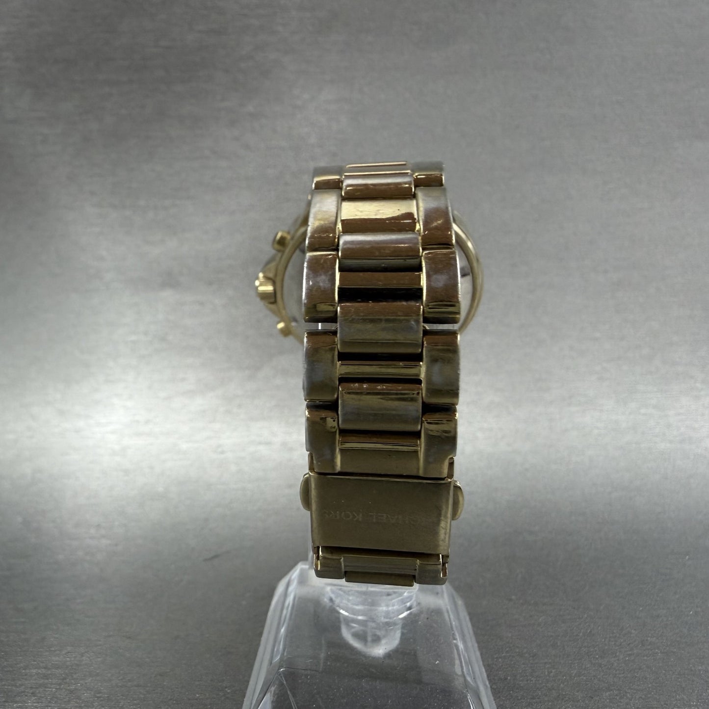 Michael kors Chronograph Watch Women 38mm Champagne Dial Gold Tone Date New Batt7