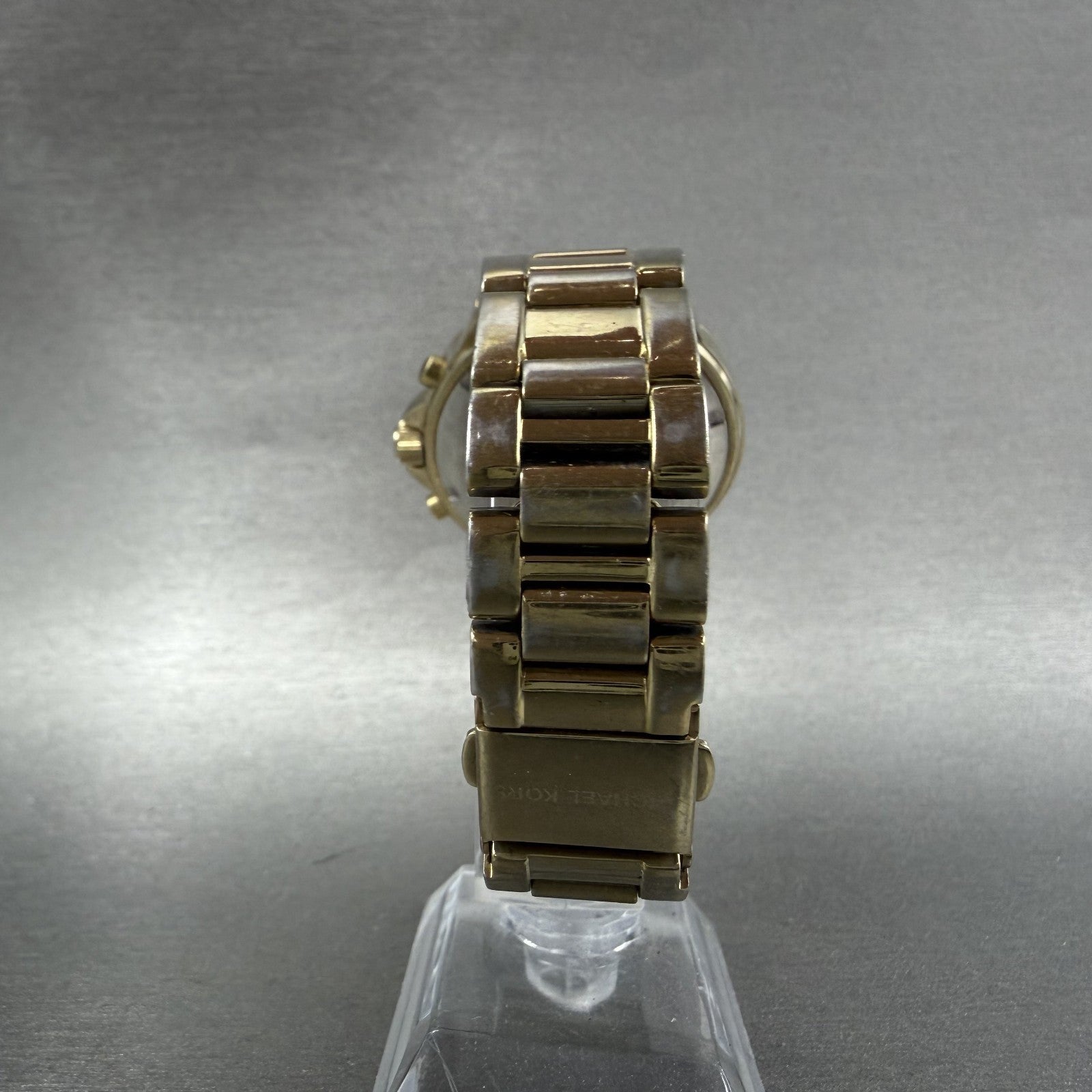 Michael kors Chronograph Watch Women 38mm Champagne Dial Gold Tone Date New Batt7