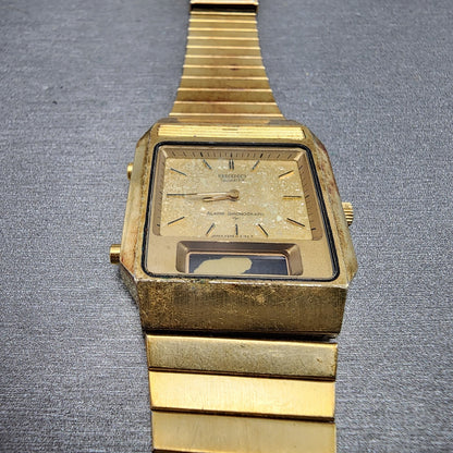 Seiko Analog Digital Watch Men 29mm Champagne Dial Gold Tone H2495149 PARTS3