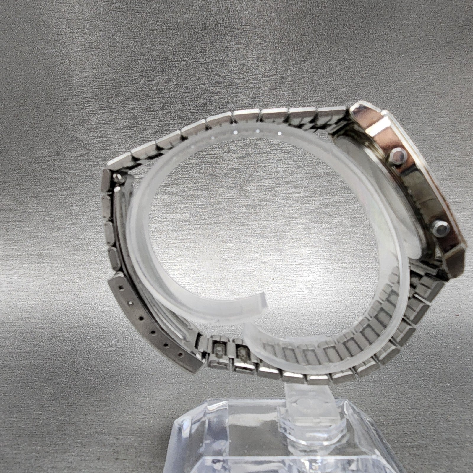 Seiko Analog Digital Watch Men 33mm White Dial Silver Tone H6015400 PARTS9