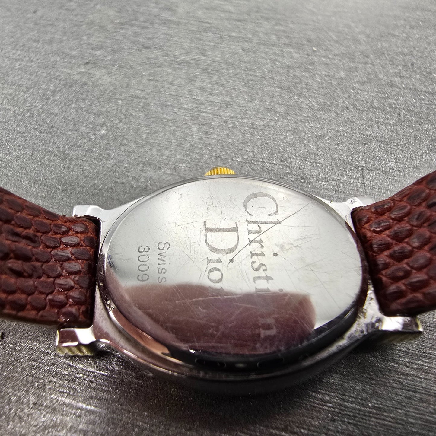 Christian Dior Watch Women 20mm Silver Dial Two Tone Oval New Battery Vintage9