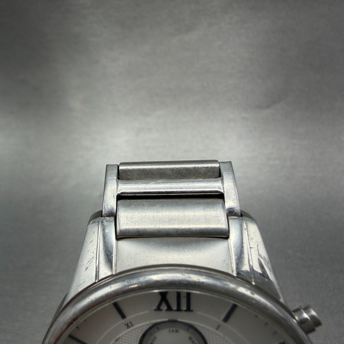 Tommy Hilfiger Watch Men 44mm Silver Dial Silver Tone Date Month New Battery4
