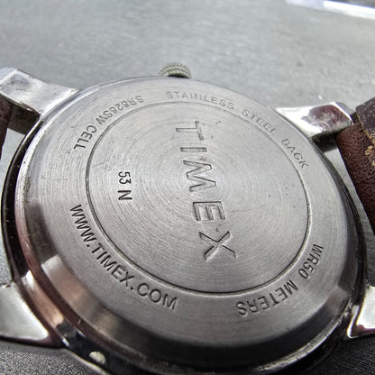 Timex Main Street Watch Men 39mm Blue Dial Silver Tone Round New Battery9