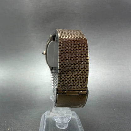 Seiko Dolce Watch Men 30mm Champagne Dial Gold Tone 5931-5450 New Battery ABCD7