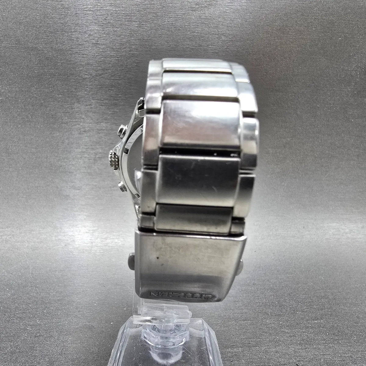 Citizen Eco-Drive Watch Men 43mm Black Dial Steel Ana Digi C652-S082072 Runs8