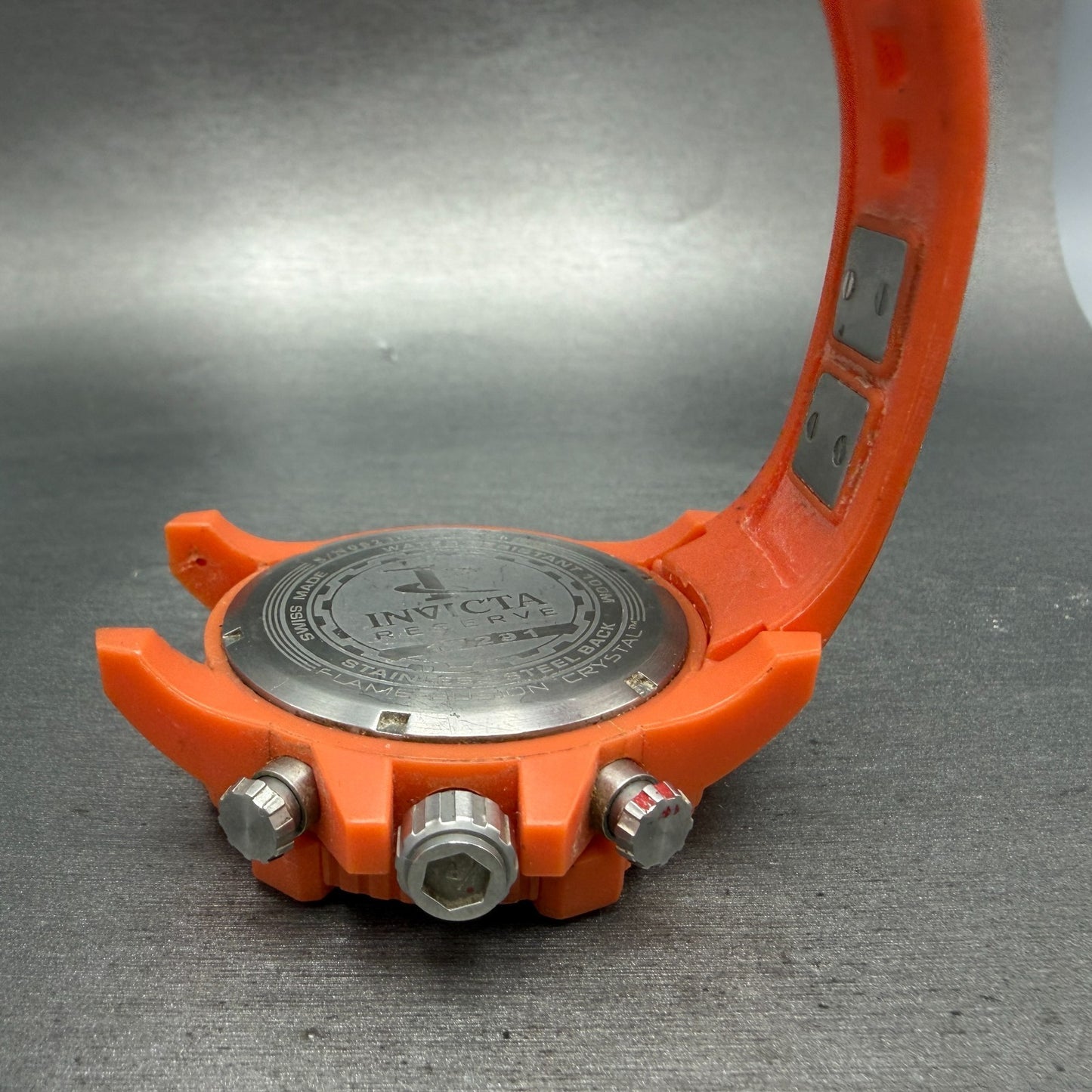 Invicta Reserve Octane Chrono Watch Men 49mm Orange Dial Orange Date 17291 Runs8