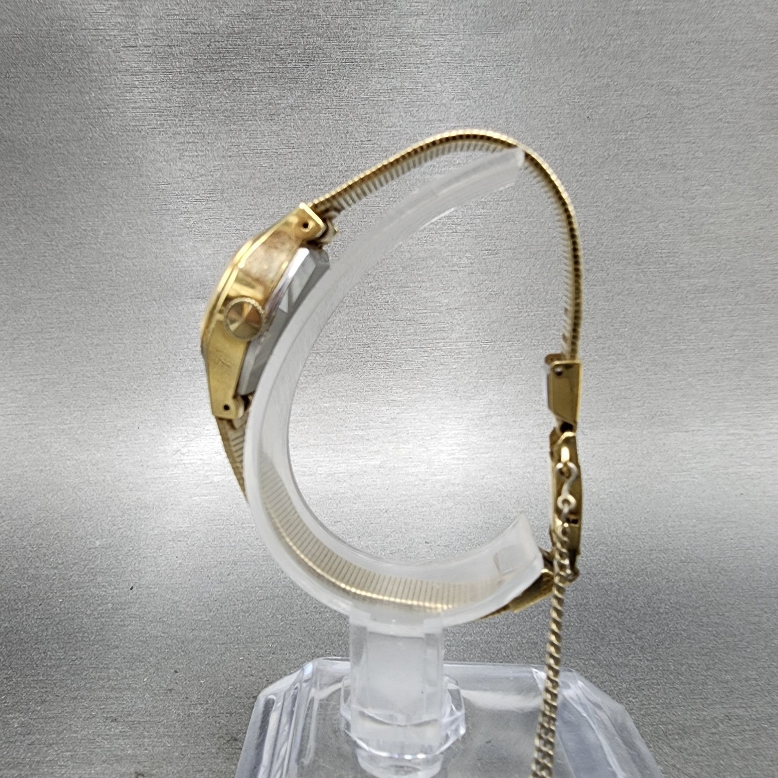 Seiko Watch Women 22mm Champagne Dial Gold Tone Oval Manual 11047140 Runs6