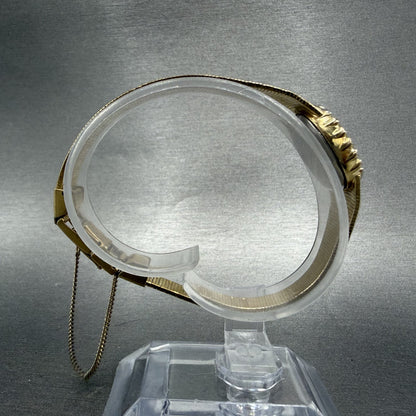 Citizen CQ Watch Women 17mm Champagne Dial Gold Tone Oval 3220324757 New Batt8