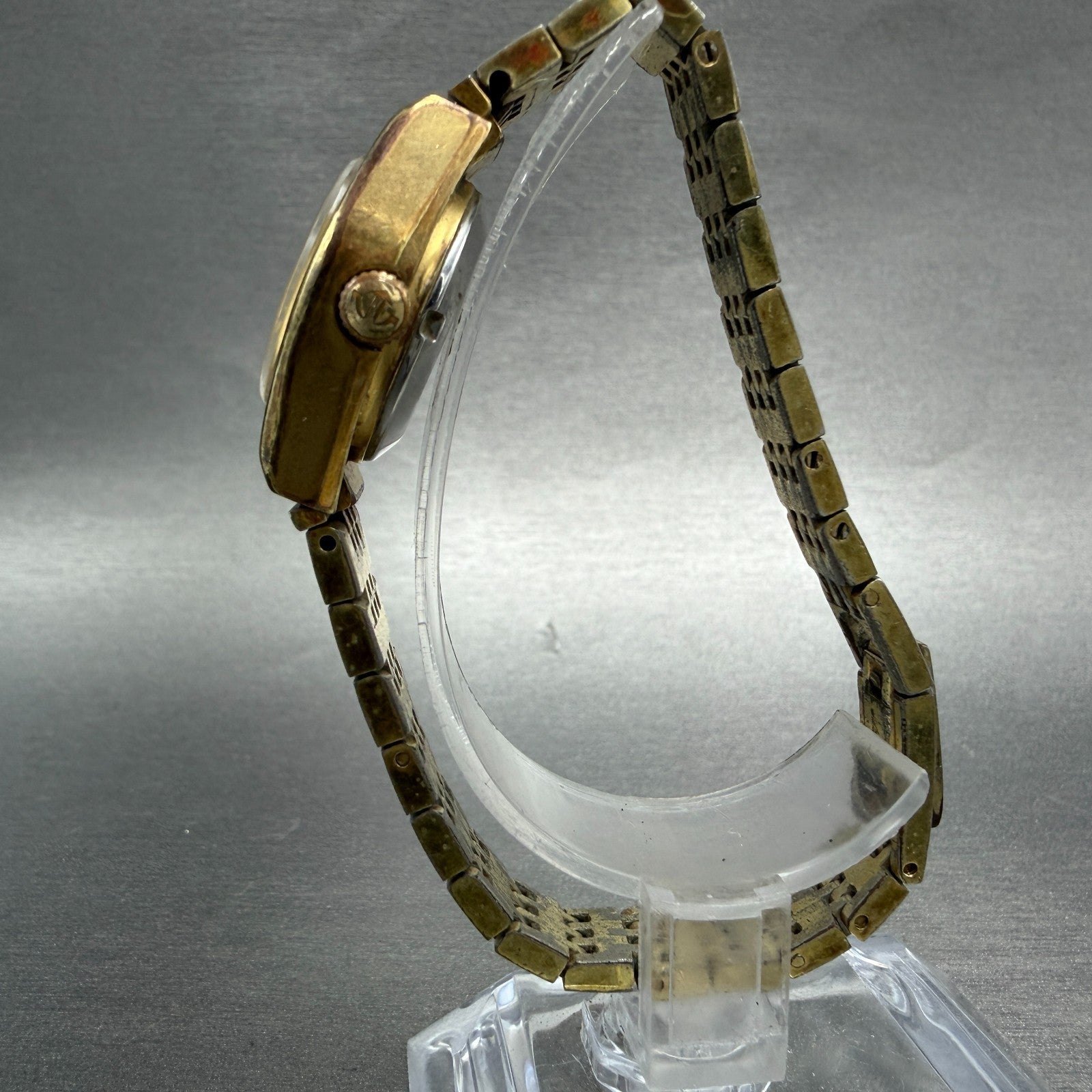 Rado Golden Sabre Watch Women 24mm Gold Dial Gold Tone Daydate Round Runs VTG6