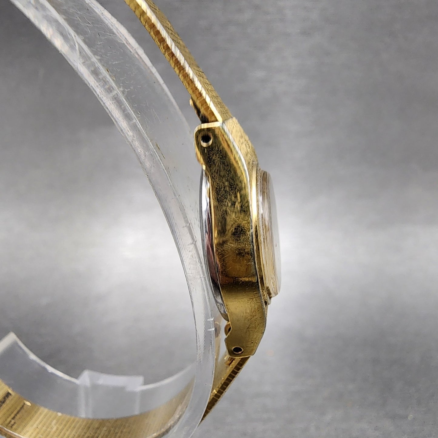 Seiko Watch Women 17mm Champagne Dial Gold Tone Round 54210039 New Battery3