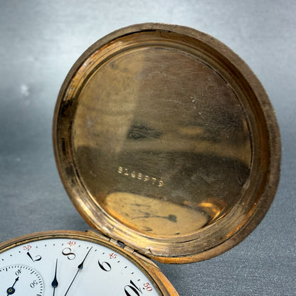 C.D.Peacock Elgin Pocket Watch 51.5mm White Dial Gold Filled Grade Runs4