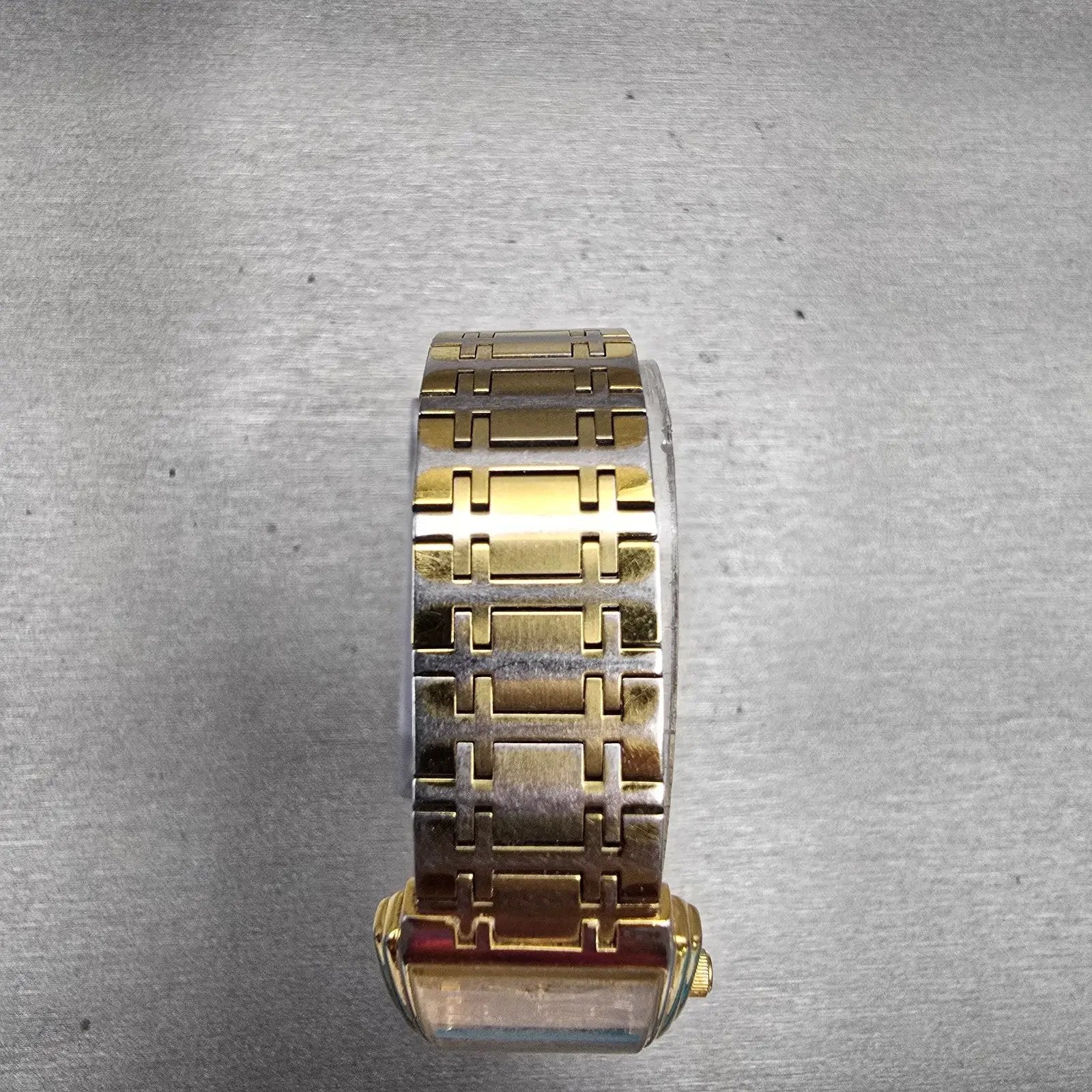 Bulova Watch Women 20mm Gold Dial Gold Tone Rectangle Vintage New Battery 97L444