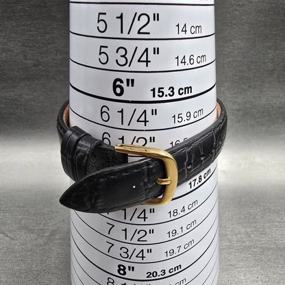 Bulova Watch Women 30mm Black Dial Gold Tone Diamond Accent Round 97Y01 New Batt9
