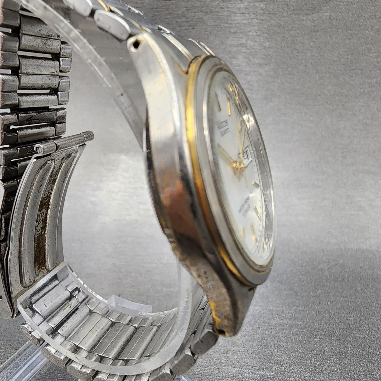 Ricoh Watch Women 33mm Silver Dial Silver Tone Daydate Round  New Battery2