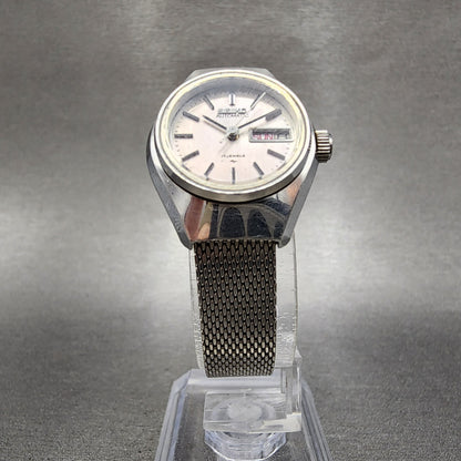 Seiko Automatic Watch Women 24mm Silver Dial Silver Tone Daydate 22060040 Runs5