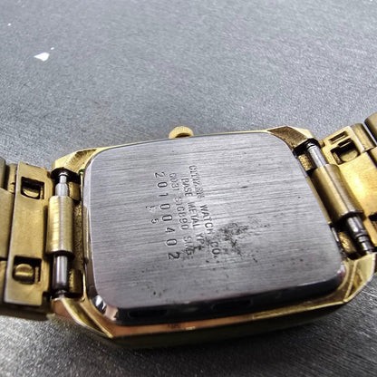 Citizen CQ Tank Watch Men 26mm Gold Dial Gold Tone Rectangle 6030-S16890 PARTS10