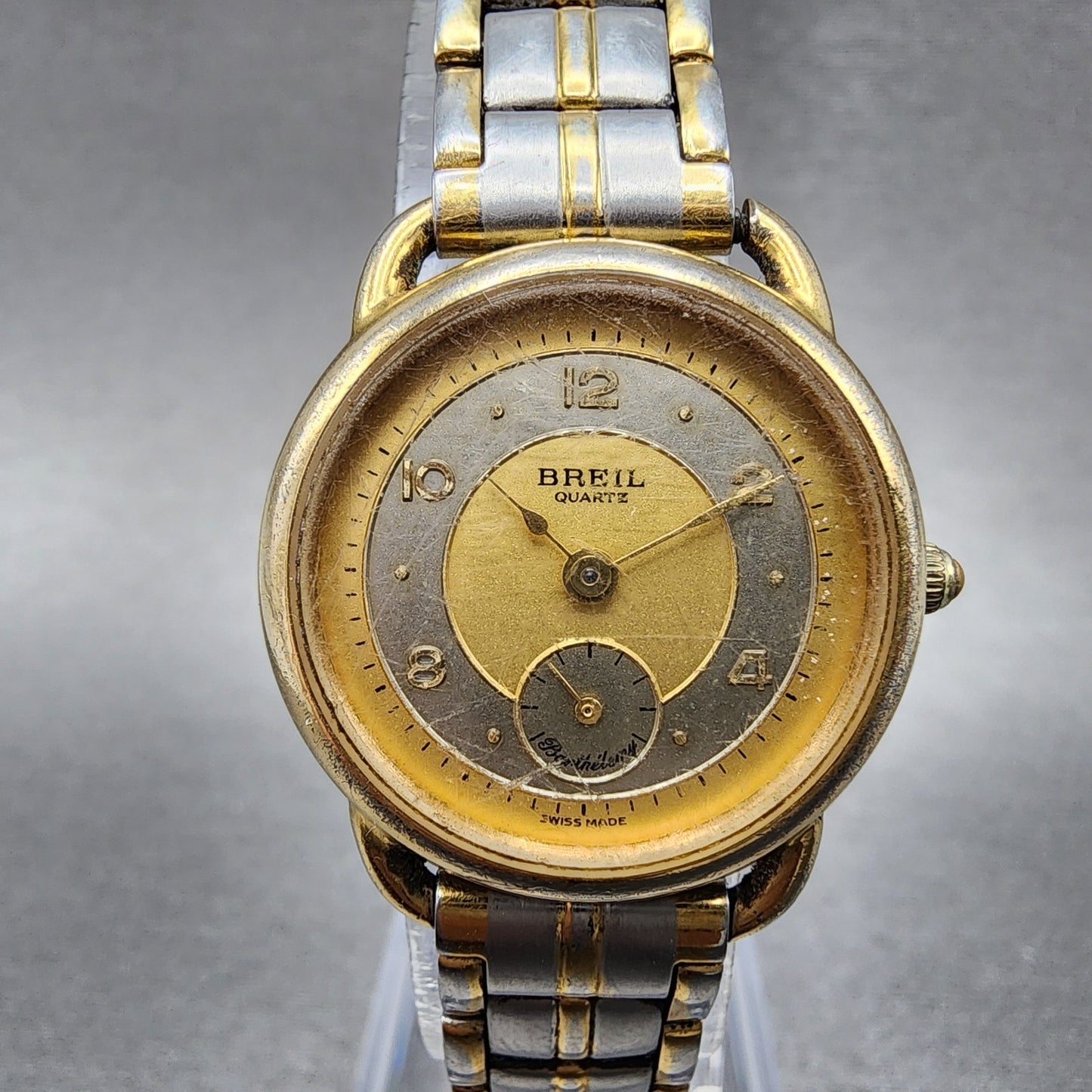 Breil Watch Women 26mm Gold Dial Two Tone Small Seconds Round New Battery0