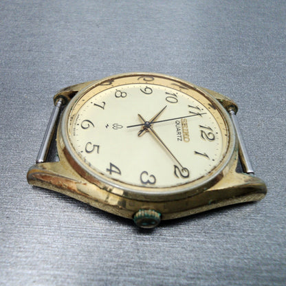 Seiko Watch Men 35mm Champagne Dial Gold Tone Round 71218000 VTG PARTS6