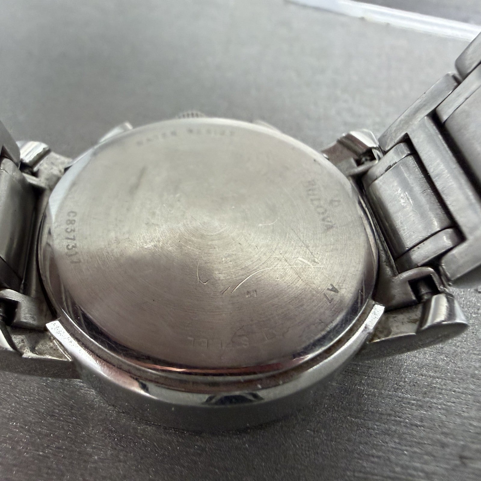 Bulova Chronograph Watch Women 30mm Black Dial Silver Tone 96R44 New Battery9