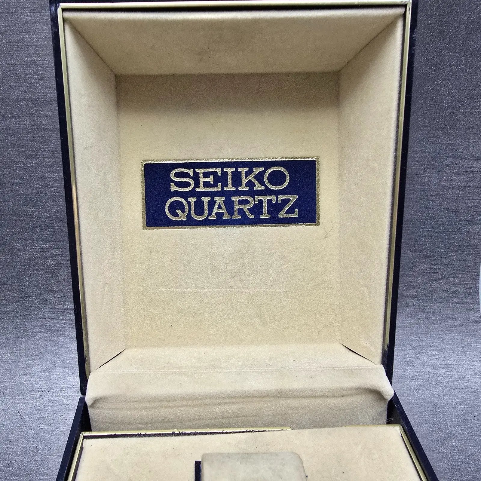 Seiko Presentation Watch Box Case Blue Plastic 1970s Quartz Vintage2