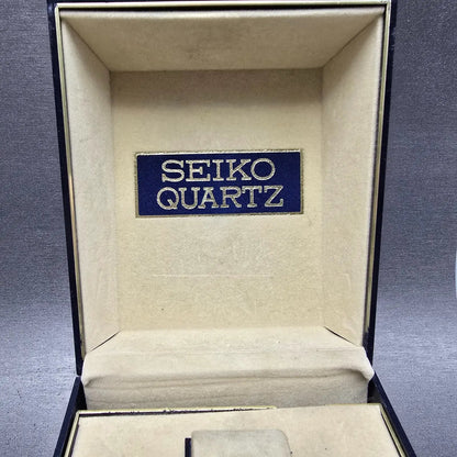 Seiko Presentation Watch Box Case Blue Plastic 1970s Quartz Vintage2