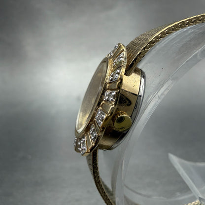Armitron Deaville Watch Women 19mm Champagne Dial Gold Tone Oval New Battery2