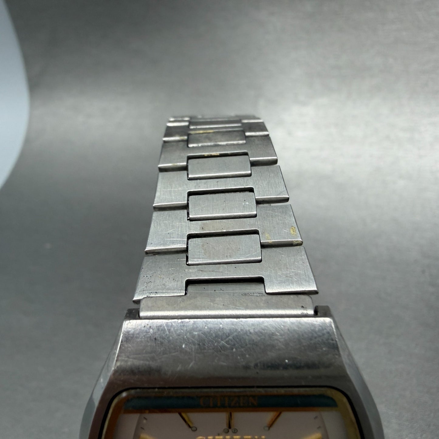 Citizen CQ Watch Men 34mm Silver Dial Two Tone Daydate 1400-140907 New Battery4
